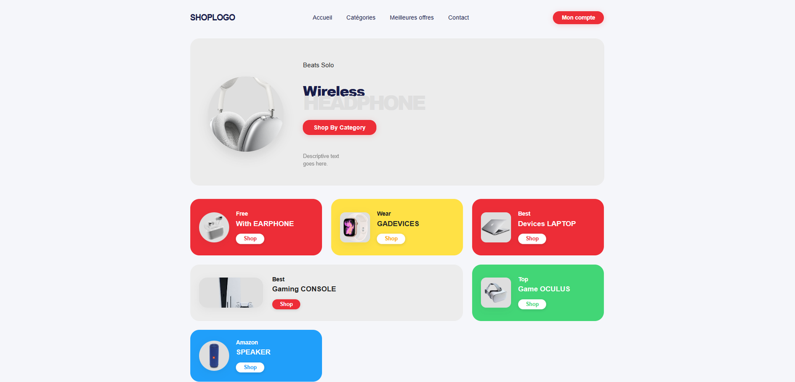 Nouveau site E-commerce