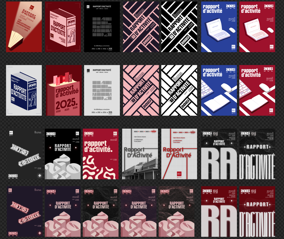 Planches de recherche sur Figma